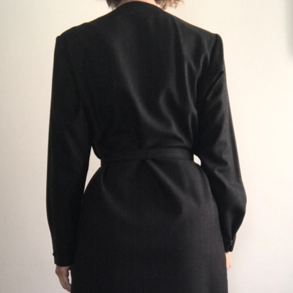 VINTAGE: Ralph Lauren purple label belted wool dress sz 4 - Picture 8 of 8